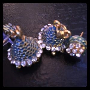 Authentic Indian jeweled earrings--from New Delhi