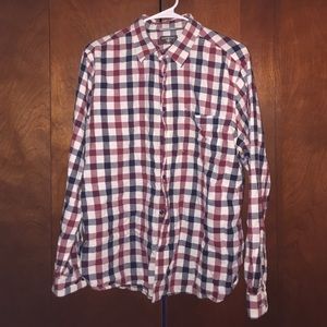 Dockers Flannel- Red, White, and Blue