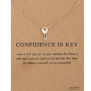 Sparkling Key color plated Pendant necklace K