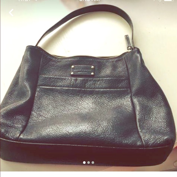 Black pebble leather Kate spade bag