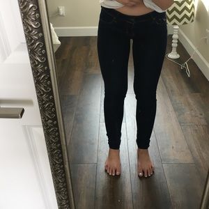 Hollister dark blue skinny jeans