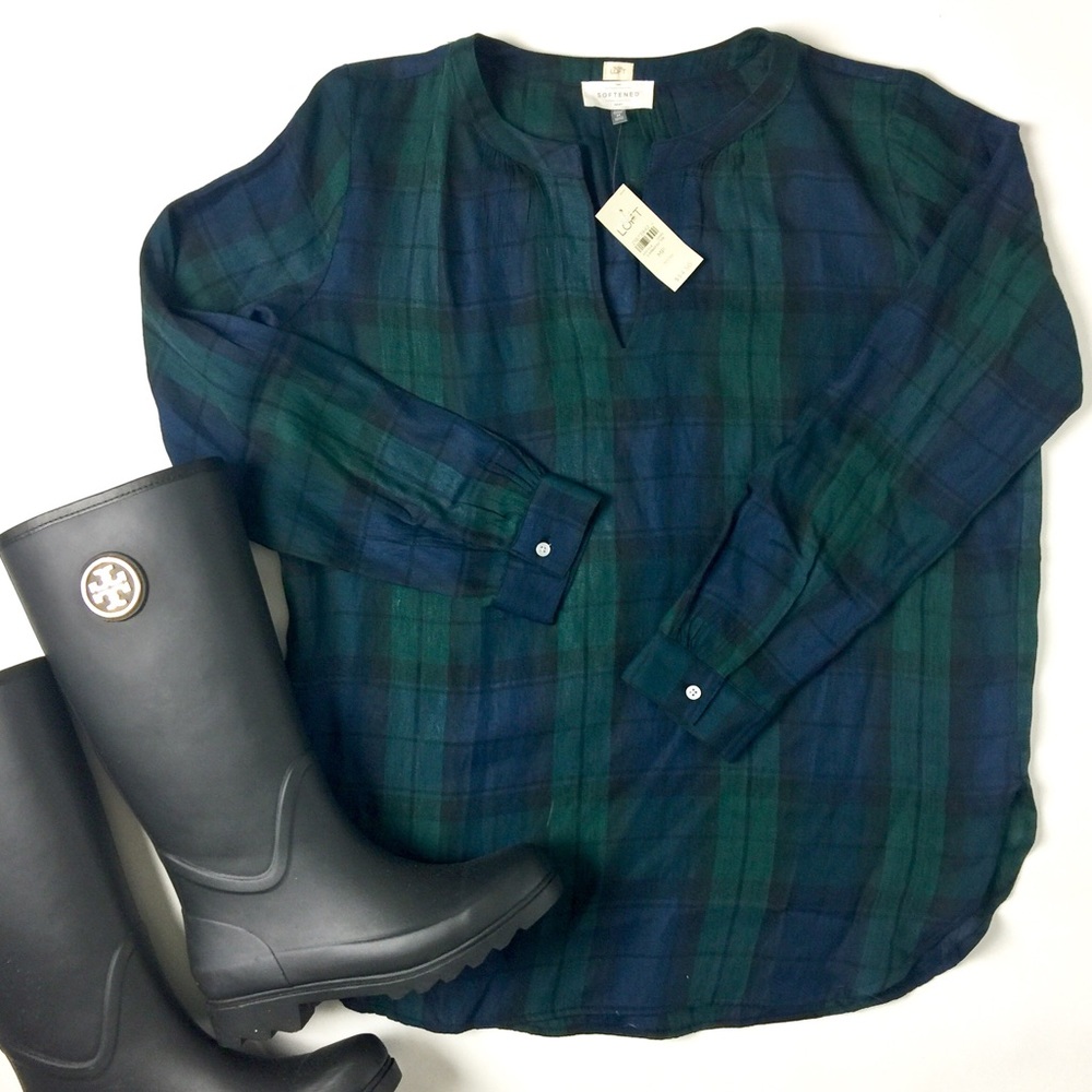 LOFT Petite Plaid Shirt - Picture 2 of 2