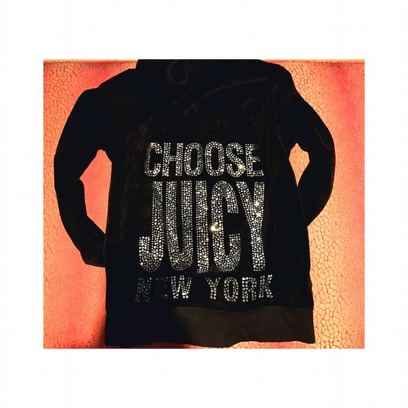 AUTHENTIC JUICY black zip up track jacket