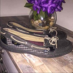 Black Leather Sperrys