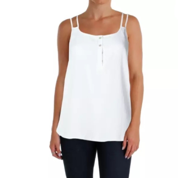 Pink Rose Tops - Soft white tank