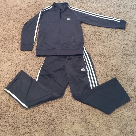Adidas boys grey jogger set