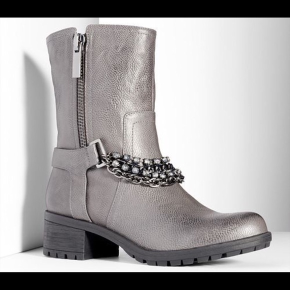 👢NIB Women's Rhinestone Moto Boots👢
