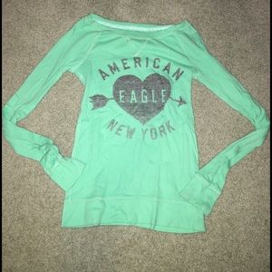 Green Long Sleeve Shirt from American Eagle