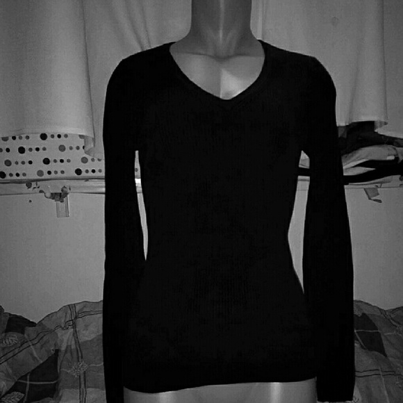 Moda International Black Ribbed Sweater