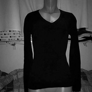 Moda International Black Ribbed Sweater