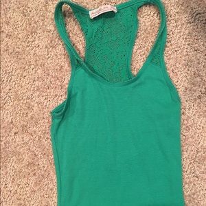 Green Abercrombie &Fitch tanktop w/ pack detailing