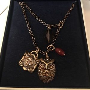 Lucky brand owl necklace new with tags and in box