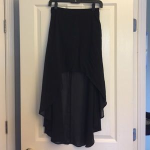 Forever 21 Black High-Low Holiday Skirt