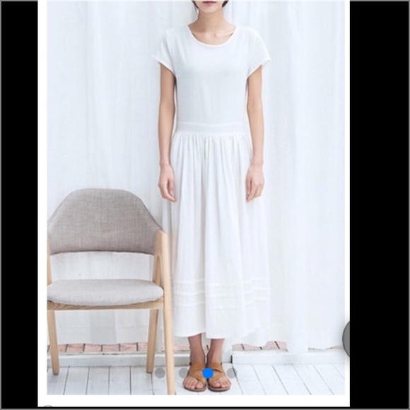 100% cotton white midi dress!