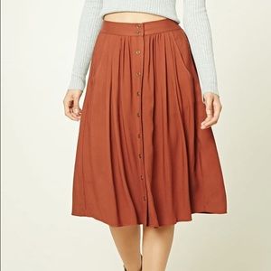 NWOT brown high wasted shirt