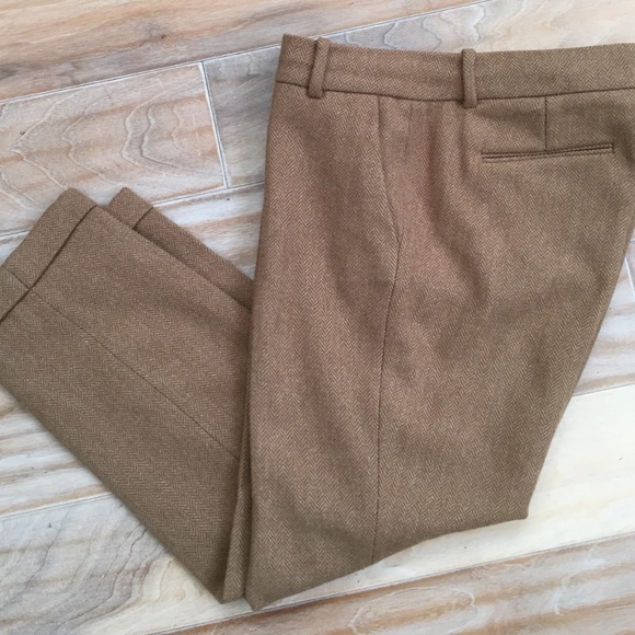 J Crew Café Capri lined wool pants