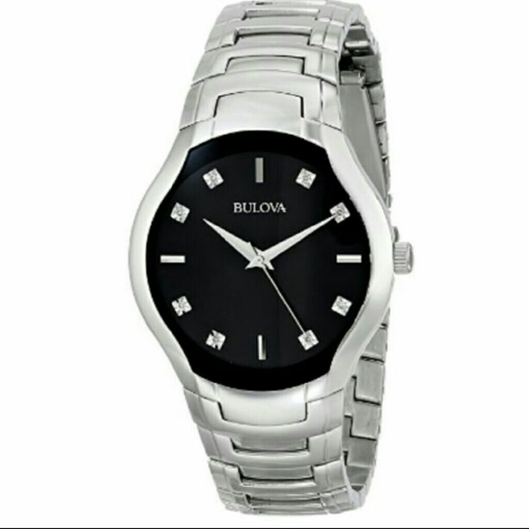 NWT Bulova Diamond Black dial watch