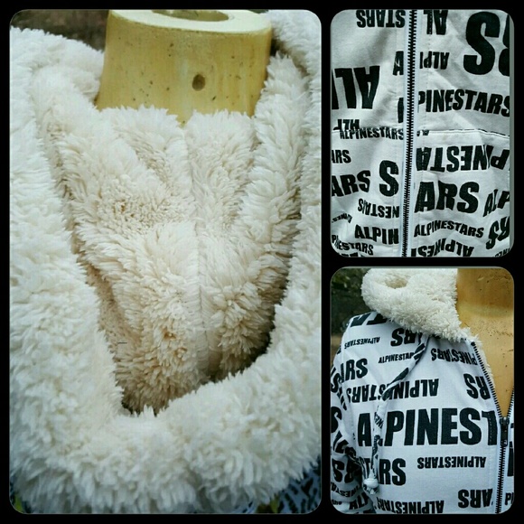 💣SOLD💥🌈 Alpinestars Logo FUZZY lined HOODIE - Picture 2 of 5