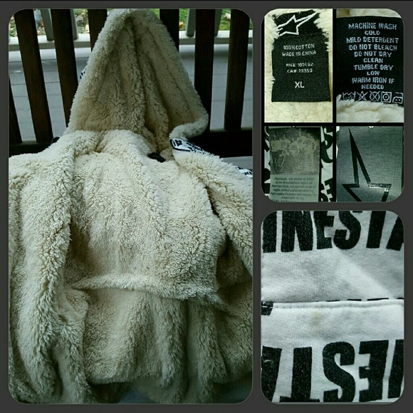 💣SOLD💥🌈 Alpinestars Logo FUZZY lined HOODIE - Picture 4 of 5