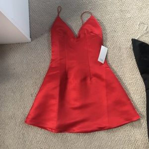 Red Tobi skater dress