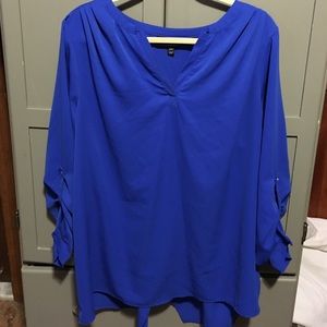 Lane Bryant Tunic Roll Sleeves Envelope back 14/16