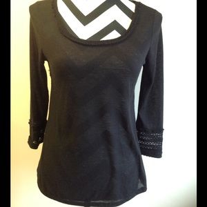 Black Blouse with a Lace Back