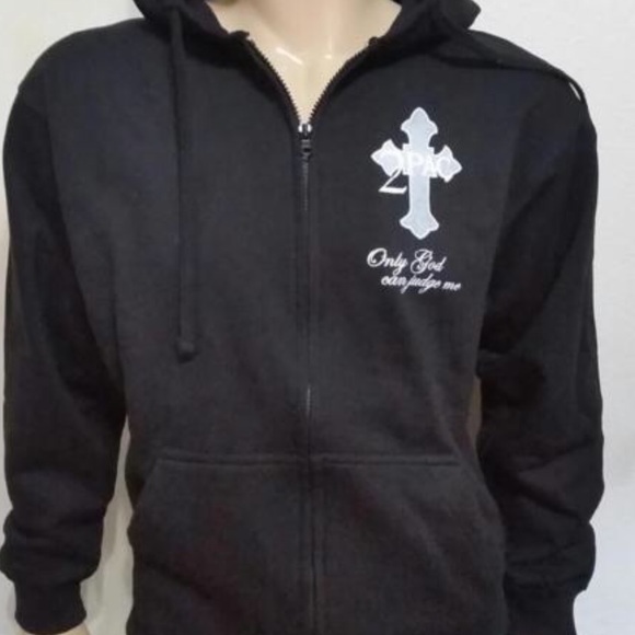 NWT Tupac Praying Zip Up Hoodie / 2pac - Picture 2 of 4