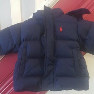 Baby Polo coat, navy blue, size 12 months