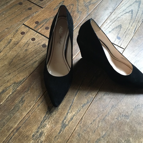 ABS BLACK SUEDE WEDGES sz 11