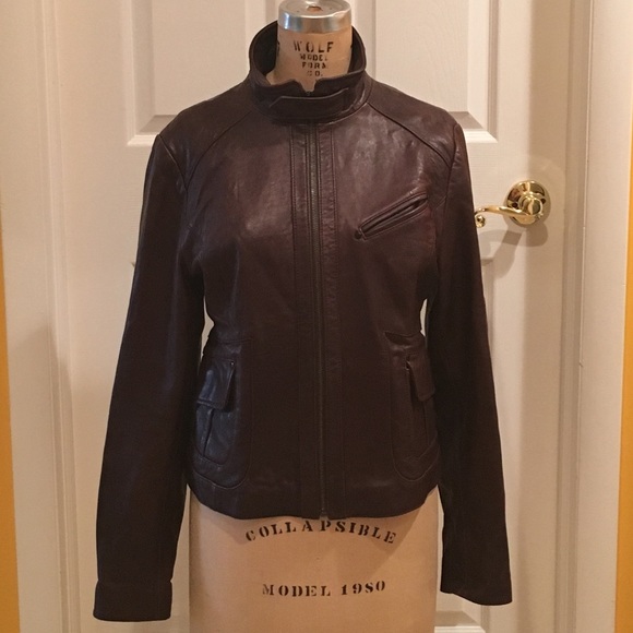 Kenneth Cole Leather Moto Jacket