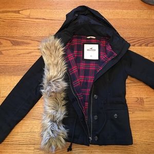 Navy blue Hollister Jacket