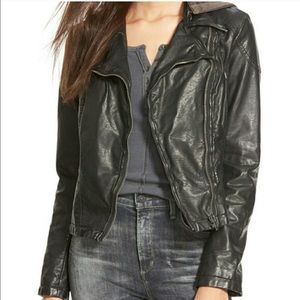 Free people vegan leather moto jacket