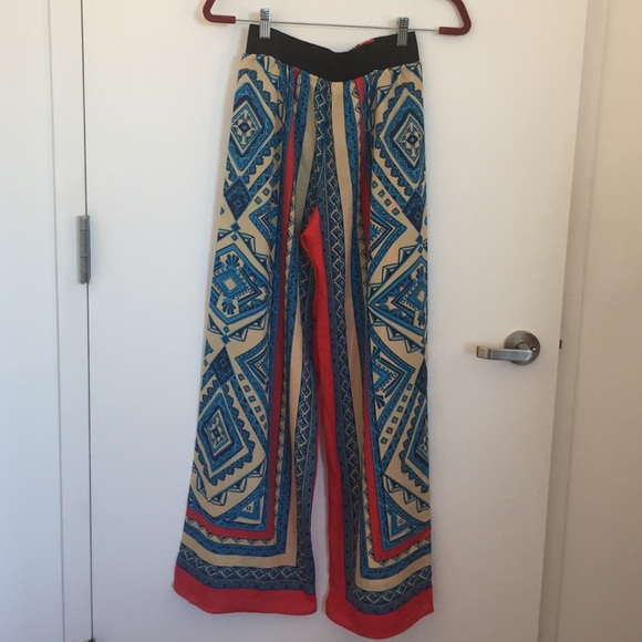 Bright color patterned pants