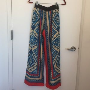 Bright color patterned pants