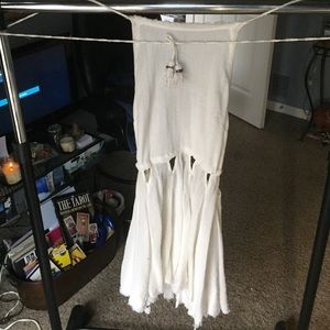 free people white boohoo beach dress