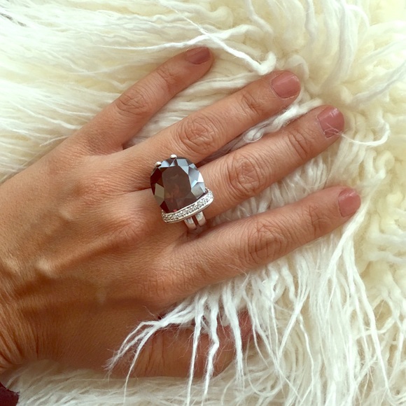 January Birthstone-Faux Garnet Fashion Ring