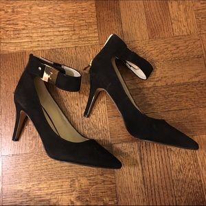 Aldo Black Faux Suede Heels