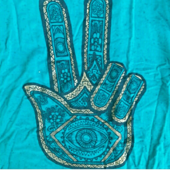 Reserved!  Teal Hamsa Shirt