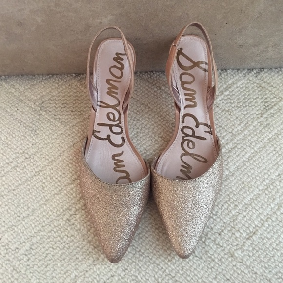 Sam Edelman Stunning Gold Slingback Pumps