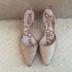 Sam Edelman Stunning Gold Slingback Pumps