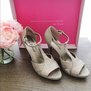 Gold Glitter Heels by Lulu Townsend