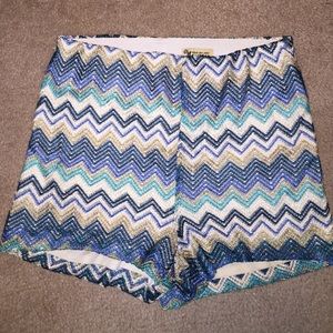 Show me your mumu zig zag blue shorts