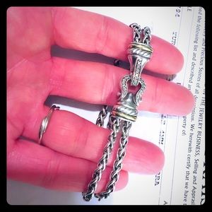 David Yurhman cable and diamond bracelet