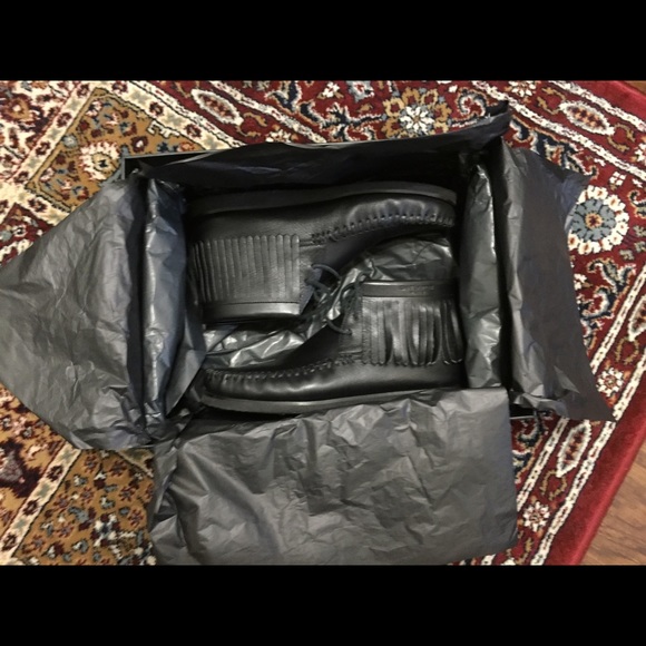 Saint Laurent Paris Fringed Moccasin Boots Sz 42