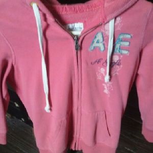 Peach half-sleeved Aeropostal hoodie