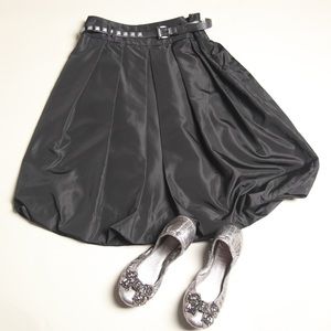 Zara Basics Bubble Skirt with Studded Belt