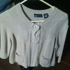 Tan woman's 3 button sweater