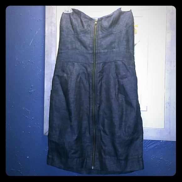 Denim tube dress