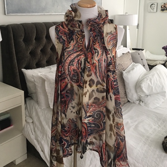 Jaipur multi printed blouse size M.