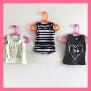 Lot of 3 Old Navy Toddler Girls Tank Tops